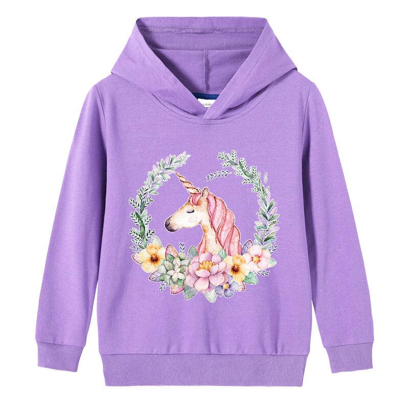 Unicorn Hoodie Sweater with Pocket for Kids Boys Girls Children's Clothing Sweatshirt