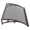 Door Awnings Exterior Door Canopy Back w/Large Sink, Uv Hail Rain Snow Protection Awning Protection Hollow Sheet (Coffee & Tan)