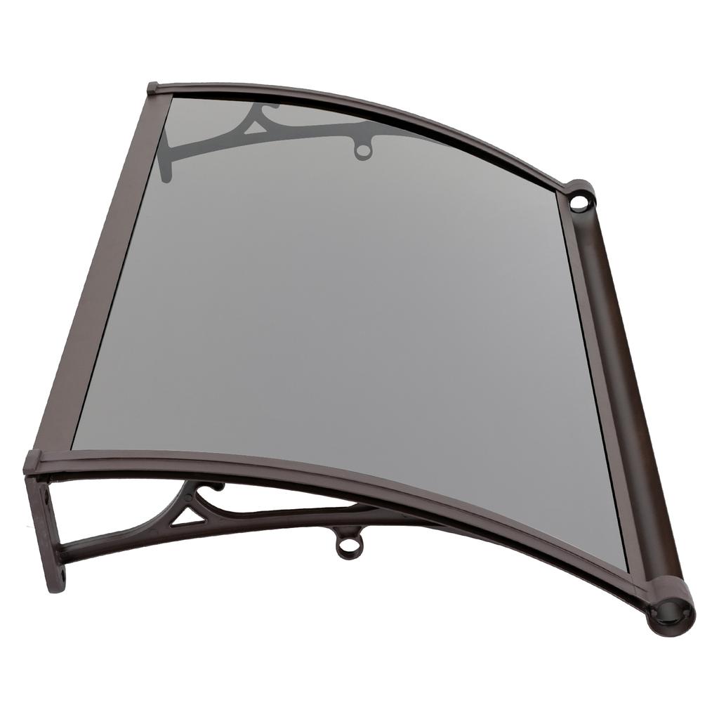 Door Awnings Exterior Door Canopy Back w/Large Sink, Uv Hail Rain Snow Protection Awning Protection Hollow Sheet (Coffee & Tan)