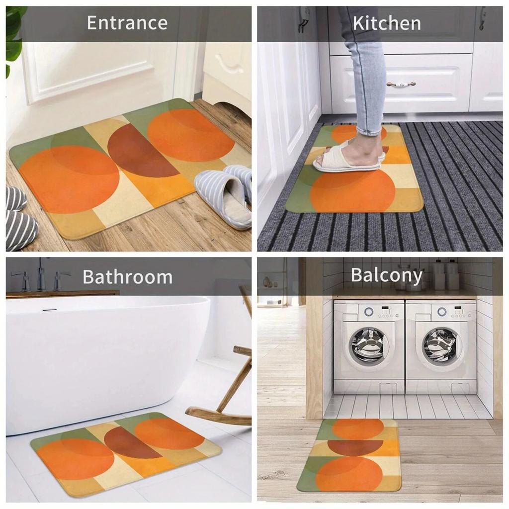 1PC Flower and Bird Pattern Door Mats Kitchen Rugs Non-Slip Pop Design Bedroom Rugs Bath Mat Carpet for Home Sink Laundry Decor