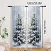 Christmas tree printed curtains, pole bag curtains, bedroom and living room decoration, home decoration, Christmas decoration