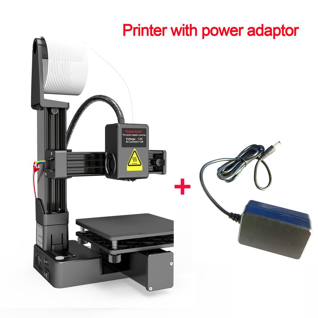 EasyThreed 3D Printer Entry Level Compatible with PLA TPU 1.75mm Filament Include Power Adaptor.