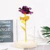 LED Light Preserved Rose Flower Glass Cover Artificial flowers Rose LED Light  Valentine's Day