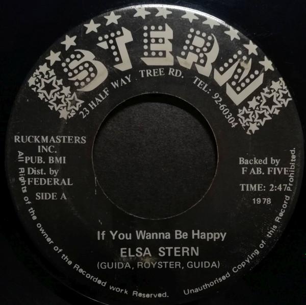 

7inch Record ELSA STERN - If You Wanna Be Happy NONE Stern 1978 Jamaica Reggae, Ska & Dub Used
