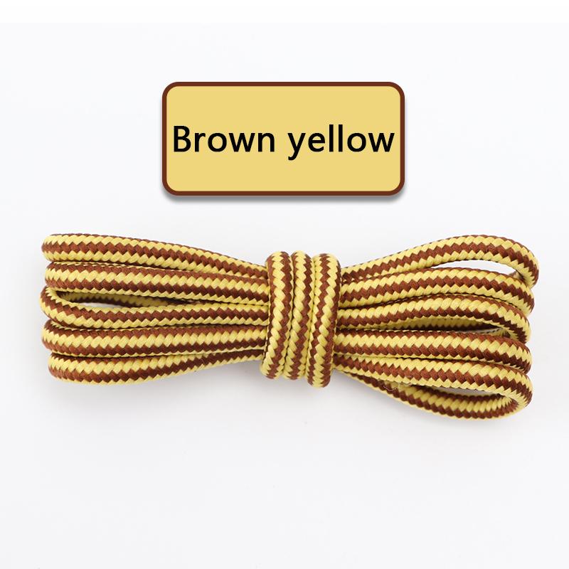 1Pair Boots Round Shoelaces Striped Double Color Shoe Laces Outdoor Hiking Leisure Shoe Lace Sneakers Casual Shoelace Accesories
