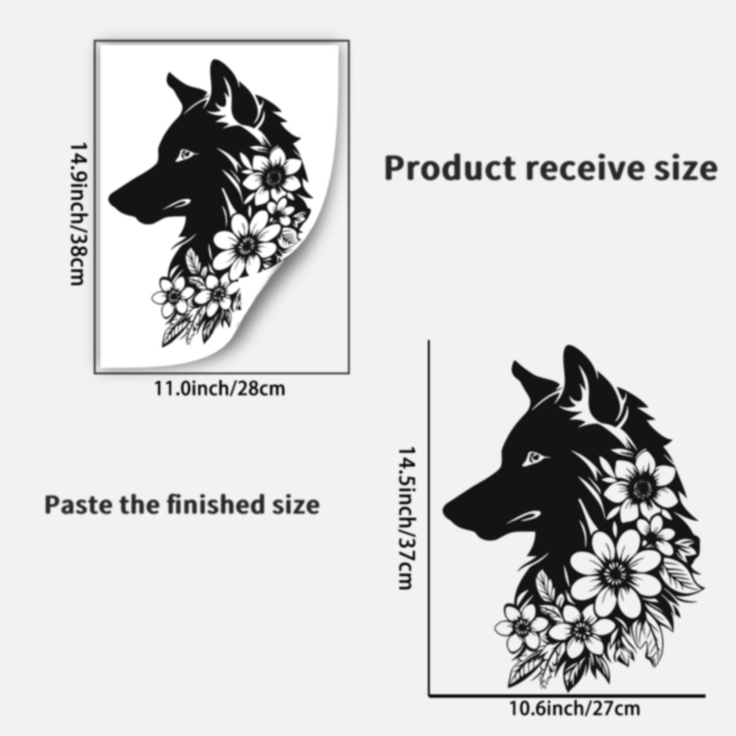 Beautiful wall flower fox self-adhesive stickers for smooth stickers