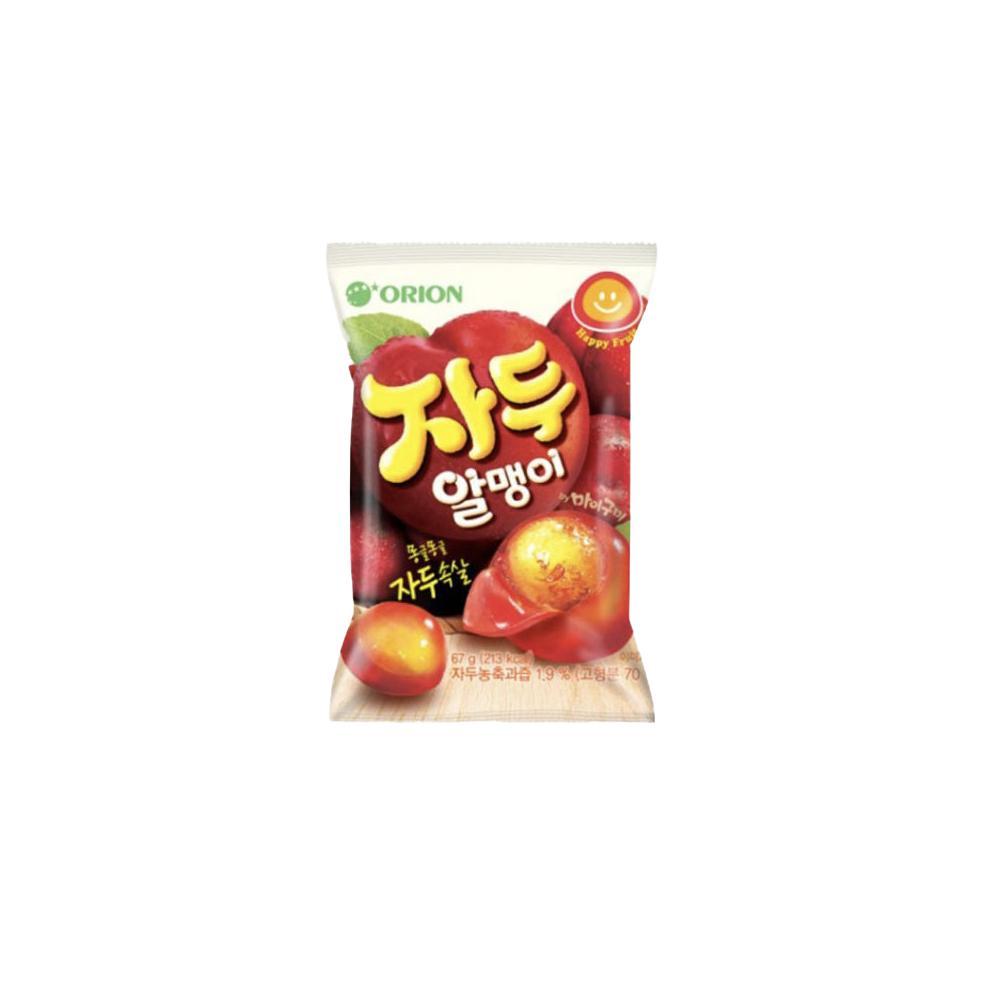 Orion Fruit Core Jelly – 6 Flavors (Lychee, Grape, Green Kiwi, Plum, Mango, Golden Kiwi) / Korean Jelly, Kfood, Authentic Korean Food