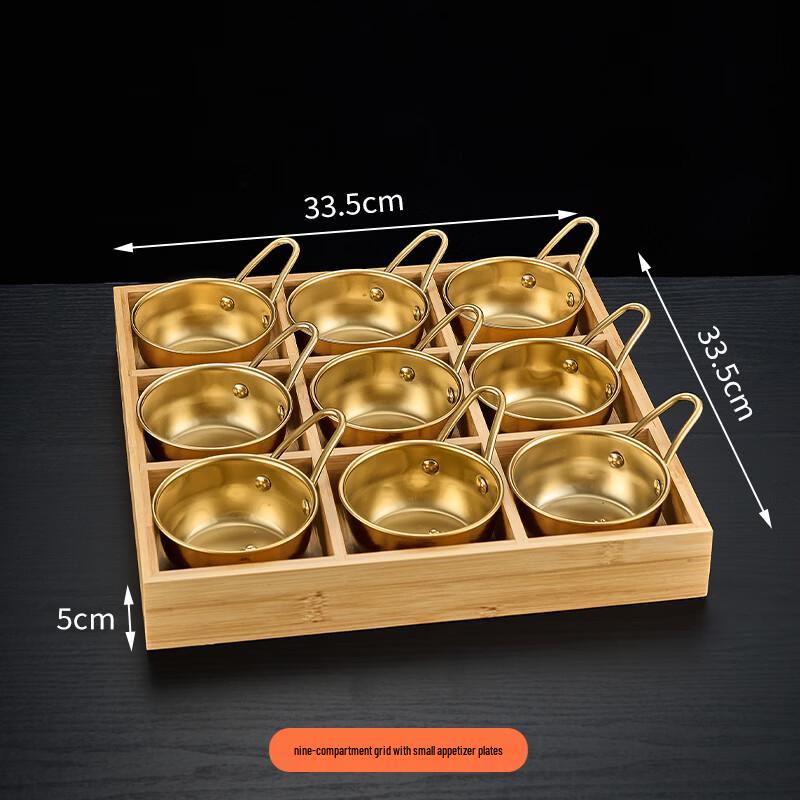 Youde Разделенная тарелка для хот-пота и барбекю из бамбука и дерева