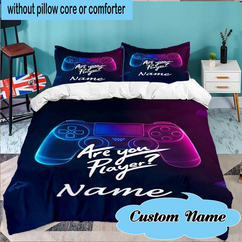 Custom Name 3PCS Game controller Bedding