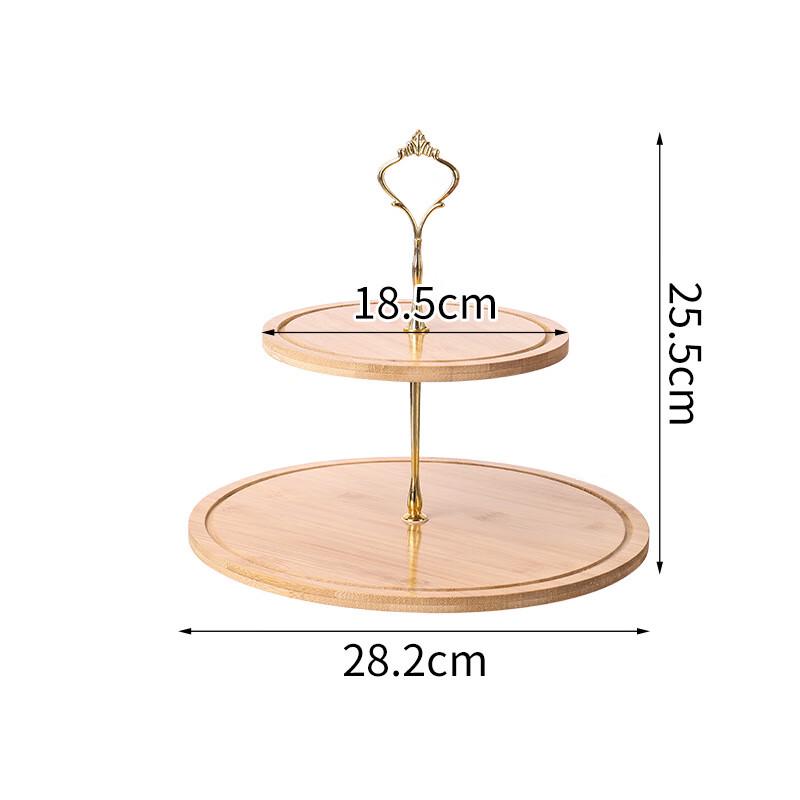 Bamboo Wood Multi-Tier Fruit and Snack Serving Tray