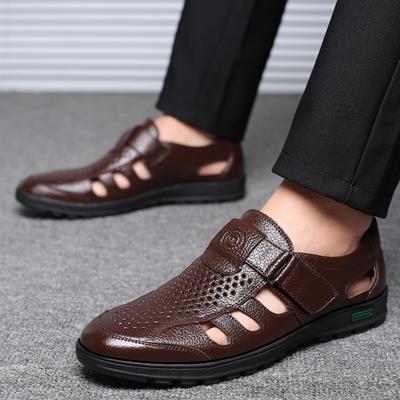 Men Sandals Fashionable Leather Sandals Men Outdoor Casual Shoes Breathable Fisherman Shoes