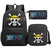 Anime ONE PICEC Backpack Monkey D Luffy Capacity Casual Student SchoolBag 3pcs Lightweight Women Men Travel Casual Mochilas