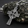 Fashion Retro Nordic Celtic Knot Pendant for Men Women Punk 316L Stainless Steel Cross Necklace Biker Amulet Jewelry