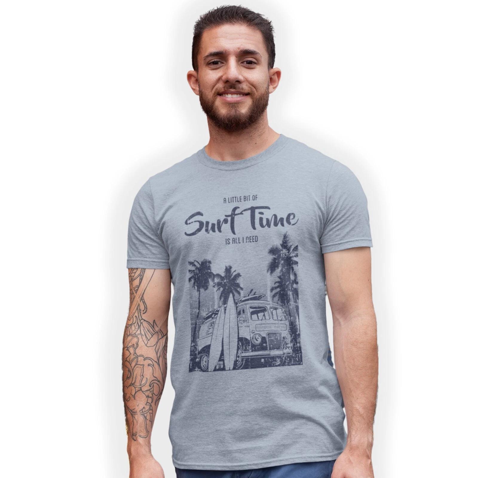 A Little Bit Of Surf Time Is All I Need T-Shirt Summertime Gift Sizes S - 3X S