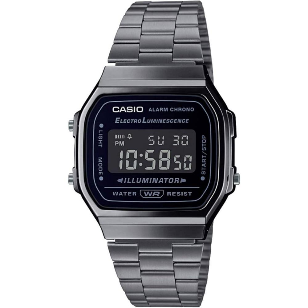 

Casio CaSio цифровые часы стандартные A168wgg 1b мужские женские детские серые металлические перевернутые ЖК-дисплеи модель overSeaS [параллельный импортный продукт]