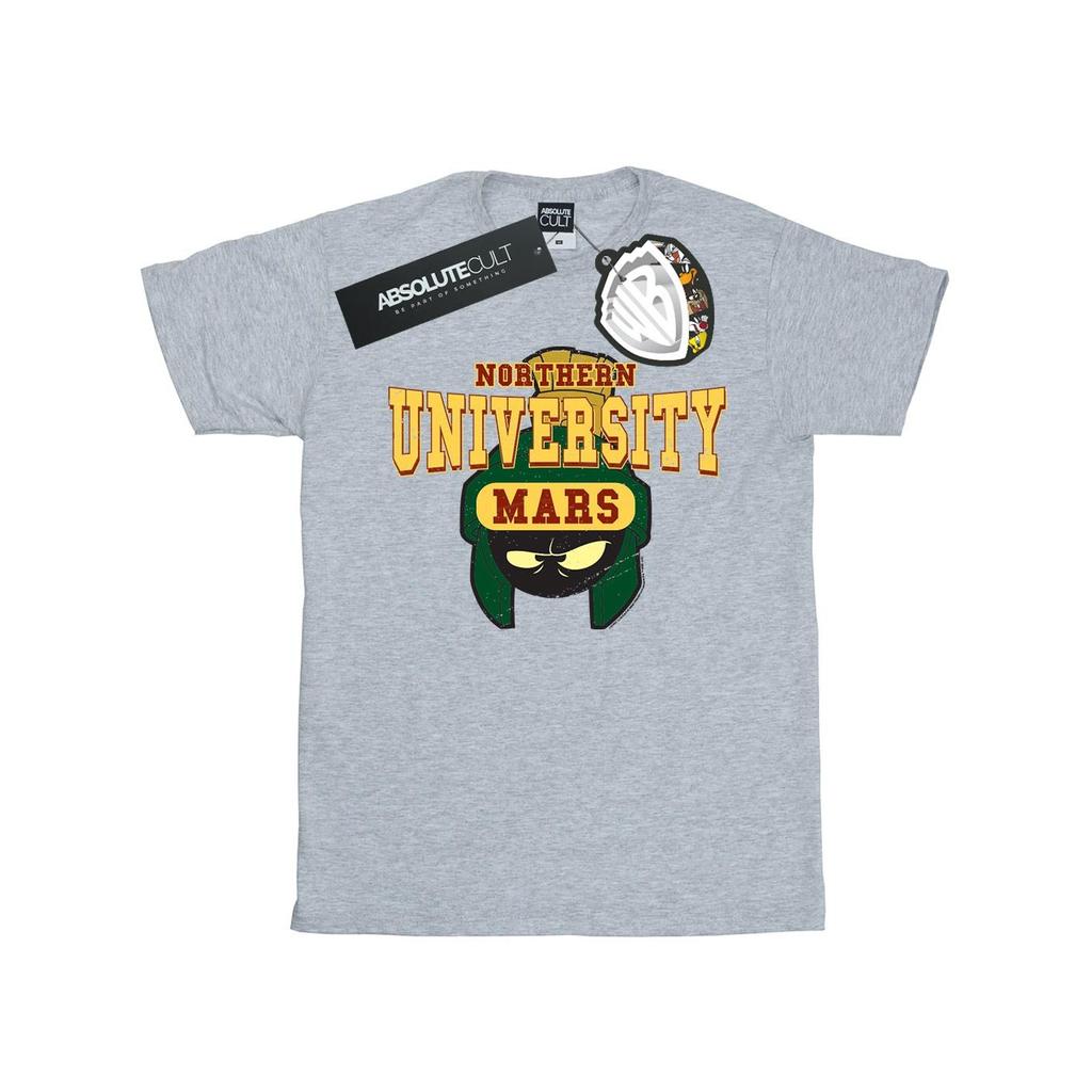 Looney Tunes Damska/damska bawełniana koszulka typu Boyfriend z Uniwersytetu Północnego Marsa