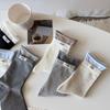Women's Autumn New Variety of Color Contrast Crimped Fabric Label Boneless Drum Pile Cotton Socks