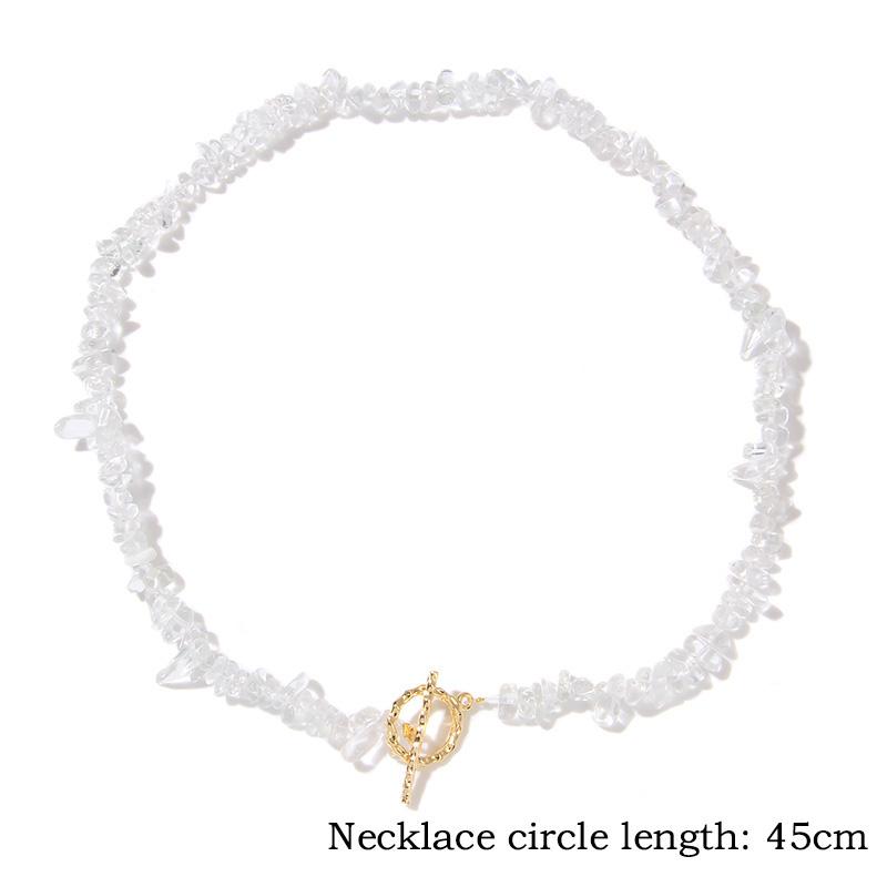 Bohemian Natural Stone Bead Choker Necklace Handmade Irregular Ladies Gemstones Beaded Jewelry Collar Party Friend Gift Femme