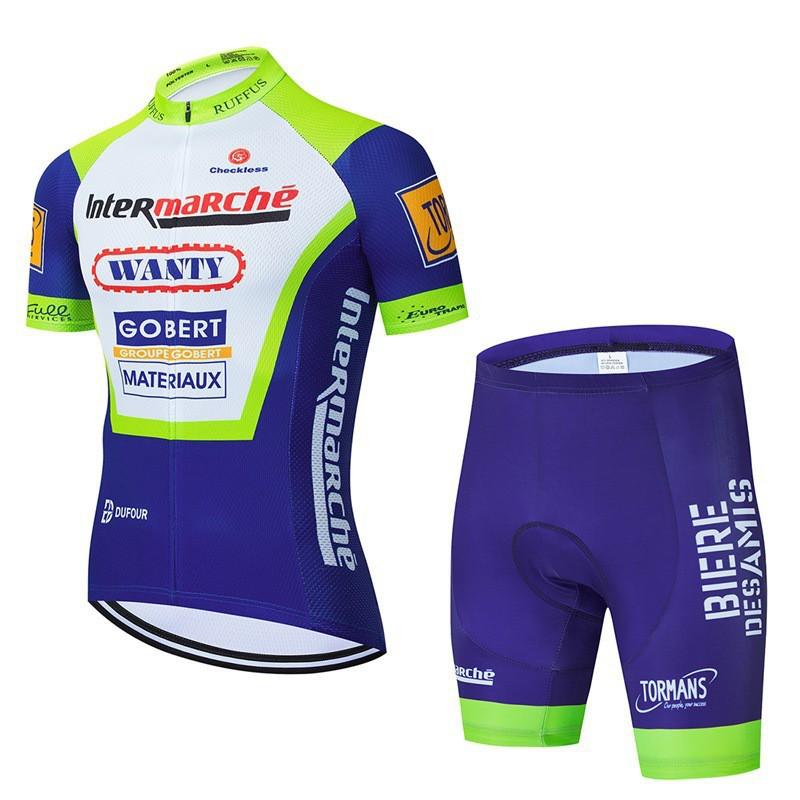 Men Women Cycling Jersey Set Short Sleeve Breathable Performance Kit Road Bike Riding