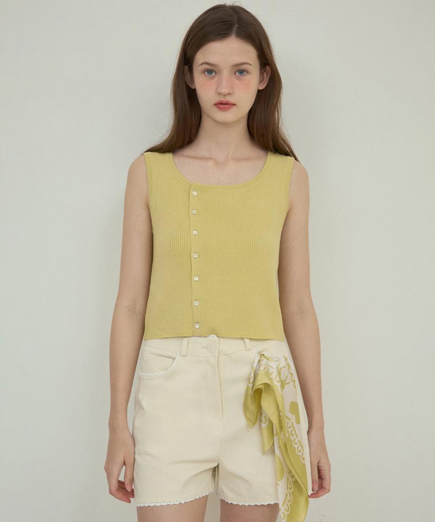 Aueonoseuteljia Cider Linen Knit Sleeveless_Olive(Oc25-Kn07)