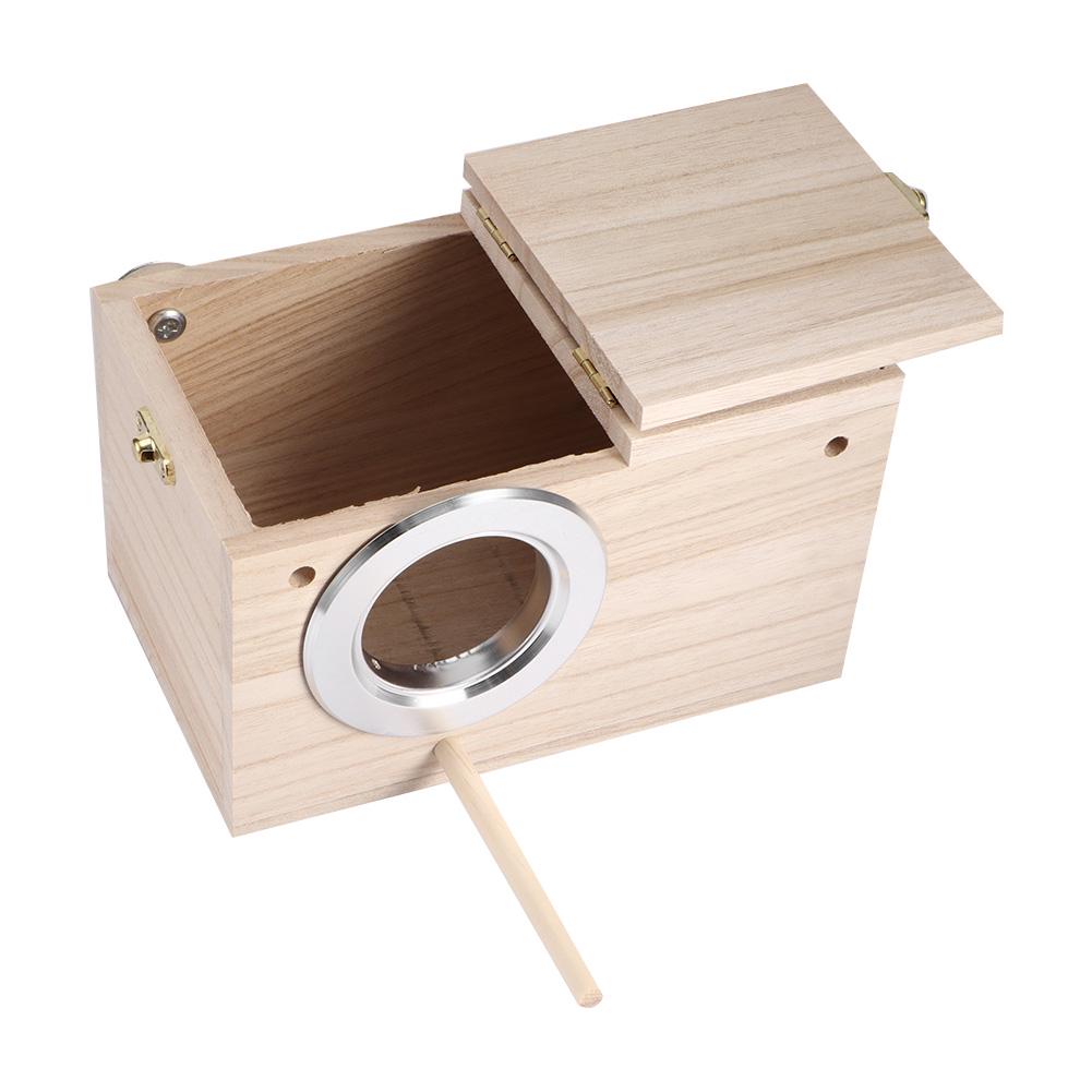12x12x19.5cm Wooden Bird House Pet Warm Incubation Breeding Box for Birds Breeding Use