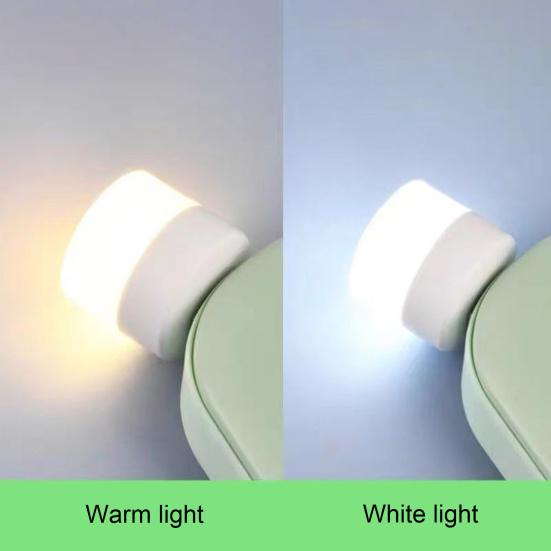 5/10Pcs Mini Circular LED Lights Bedside Lamps Flicker-Free Non-Glare Energy-Saving Plug-and-Play USB Lights