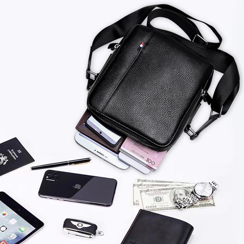 SCHWARZETIENNE Men's Genuine Leather Shoulder Bag