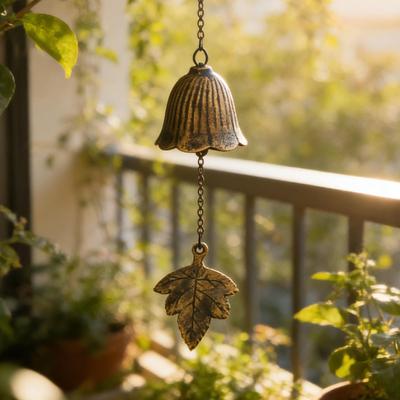 Metal Wind Chime, Creative Ornament, Gift Decorative, Iron, Windchime Retro Leaf Garden,
