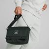 Puma Solid Color Flap Adjustable Shoulder Strap Fabric Messenger Bag Unisex Shoulder Bags Black 079658-01