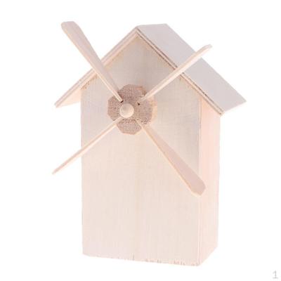 Bemalbare Spardose aus unbehandeltem Holz für Kinder, Sparschwein, Windmühle, Basteln, Schreibtisch, Kinderzimmer