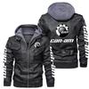 Hot Selling Men's Leather European Size Leather Jacket PU Leather Jacket Can Road Am Locomotive Enthusiasts Velvet Leather Jacket