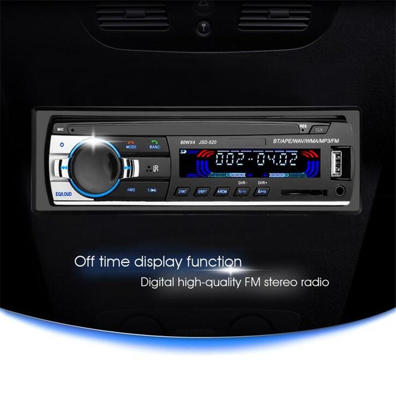 Buy Leadfan 1 DIN 12V Car Bluetooth Car Radio Remote Control Led Digital Screen Handsfree at