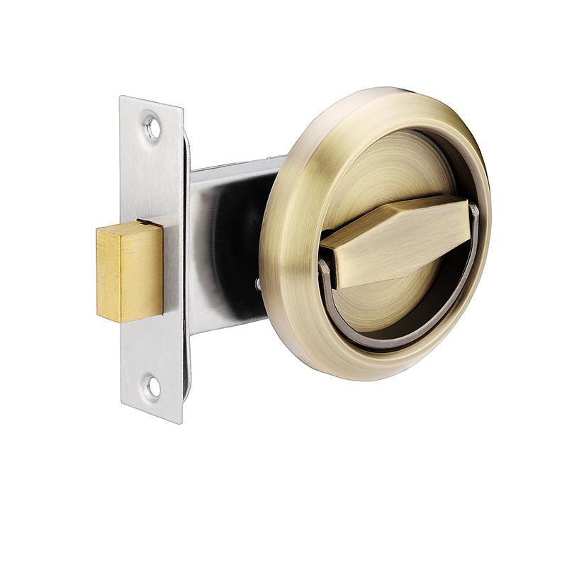 Скрытая дверная ручка-замок Невидимая утопленная Односторонняя ручка-кольцо Замок из нержавеющей стали