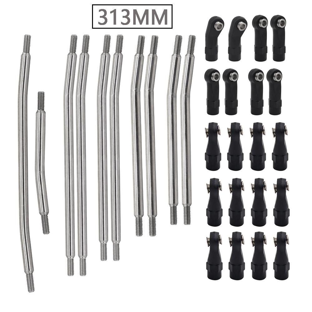 313mm/324mm Stainless Steel Link Set Linkage Chassis Steering Rod Kit For 1/10 RC Crawler Car Axial SCX10 SCX10 II 90046 Upgrade