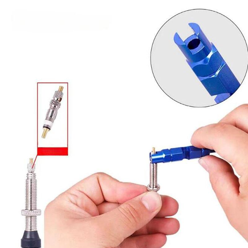 Aluminum Alloy French Valve Wrench Tool American Valve Core Tool Multi-function Removal Tire Extension Rod