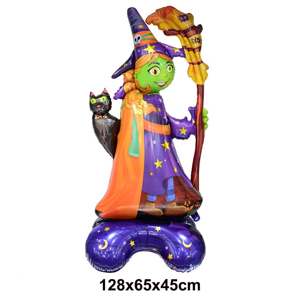 Halloween Party Decor Standing Inflatable Aluminum Foil Balloon Ghost Pumpkin Skull Haunted House Tombstone Skeleton Balloon