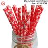 New 25pcs Disposable Christmas Paper Straws Snowflake Tree Drinking Straw Merry Christmas Decorations New Year Party Supplies