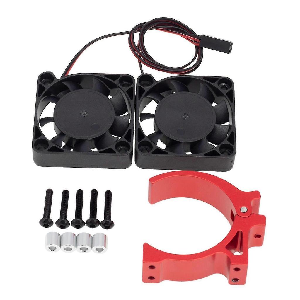 Upgrade Rc Motor Cooling Fan Motor Radiator 1/10 Scale Car Hobby Replacement Silver 25-26