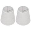 2PCS Table Lamp Shade Cover Fabric Clip On Lampshade for E14 Screw Candlestick Lamp Chandelier