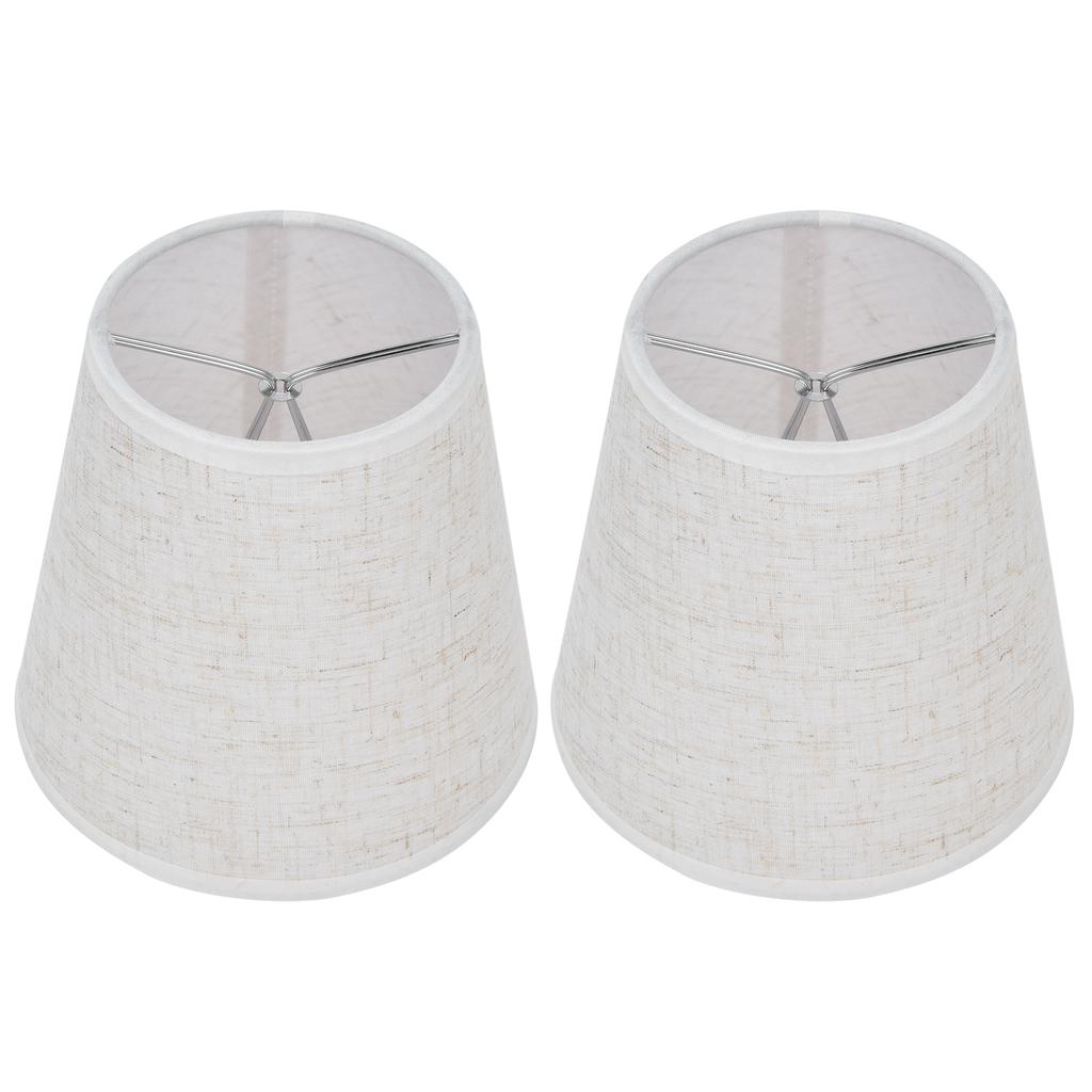 2PCS Table Lamp Shade Cover Fabric Clip On Lampshade for E14 Screw Candlestick Lamp Chandelier