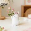Hydroponic Plants Holder 3D Printed Rabbit Vase Ornament White Bunny Flower Desktop Animal Ornament Container Shape Decoration for Home Office