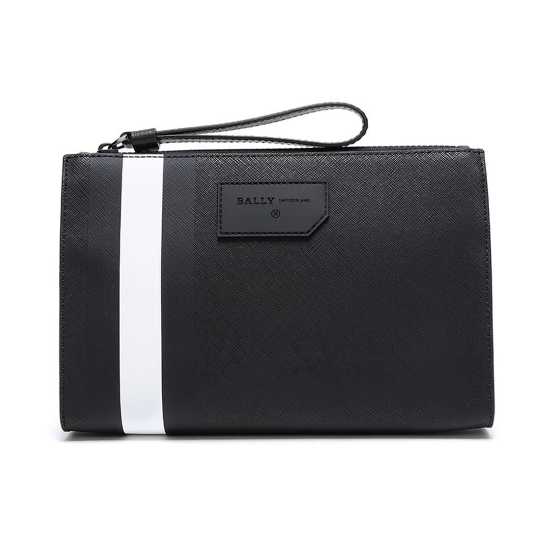 

Bally Black And White Striped Portable Business Commuter PVC Handheld Bag Men bags SKID-OF-00 Basic Set (Bag+Dust Bag)