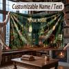 Floral Garden Theme Throw Blanket Custom Name Text Personalized Blanket Soft Cozy Blanket for Home Sofa Bed
