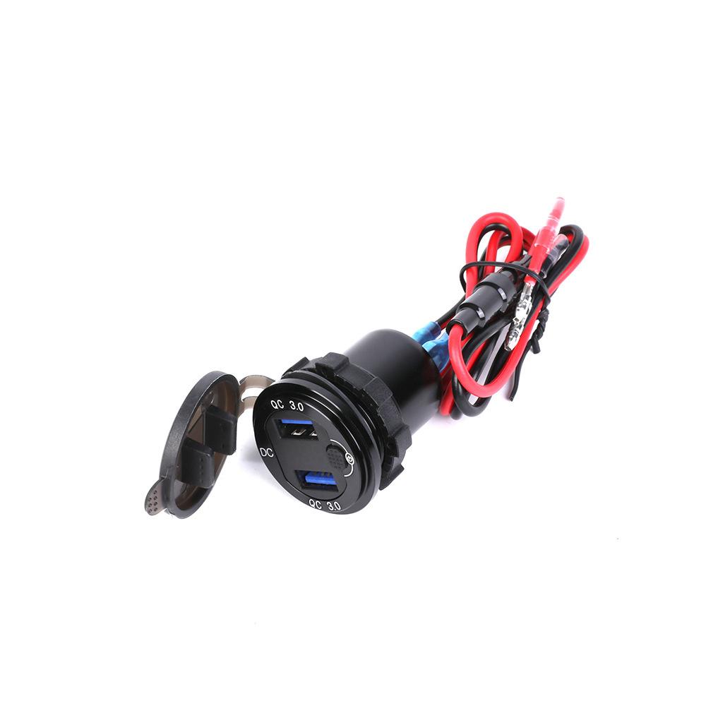 Quick Charger 2USB Power Connector Socket With Voltage Display For CB750 Hornet