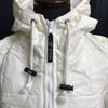 USED/Made in Japan 23KU SPORT Bench Coat Winter Jacket F Women White Padded Outerwear