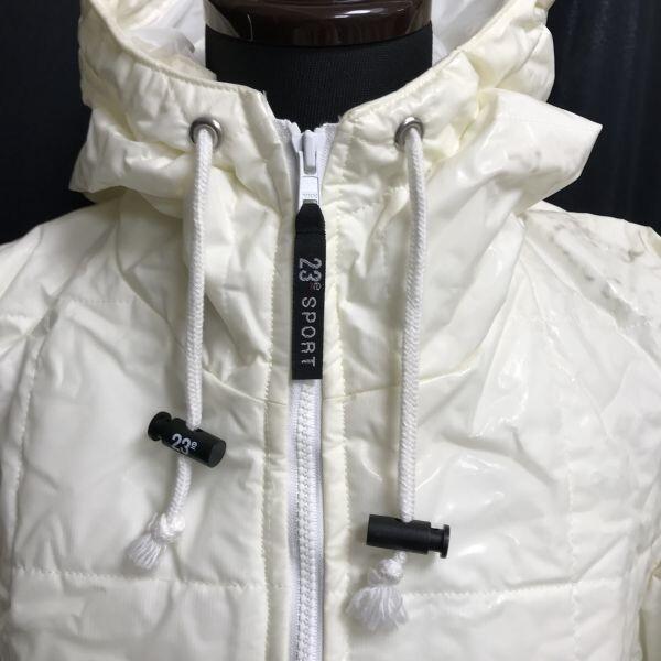 USED/Made in Japan 23KU SPORT Bench Coat Winter Jacket F Women White Padded Outerwear