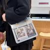 Japanese High School Teenage Backpack Large-Capacity Transparent Shoulder Bag Girls Diy Decoration Pain Bag Anime Expo Cosplay