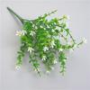 Eucalyptus Smith Robusta Plant With Plastic Flowers For Indoor Decor Home