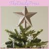 Christmas Tree Topper Star With Metallic Finish And Fivepoint Design For Festive Display