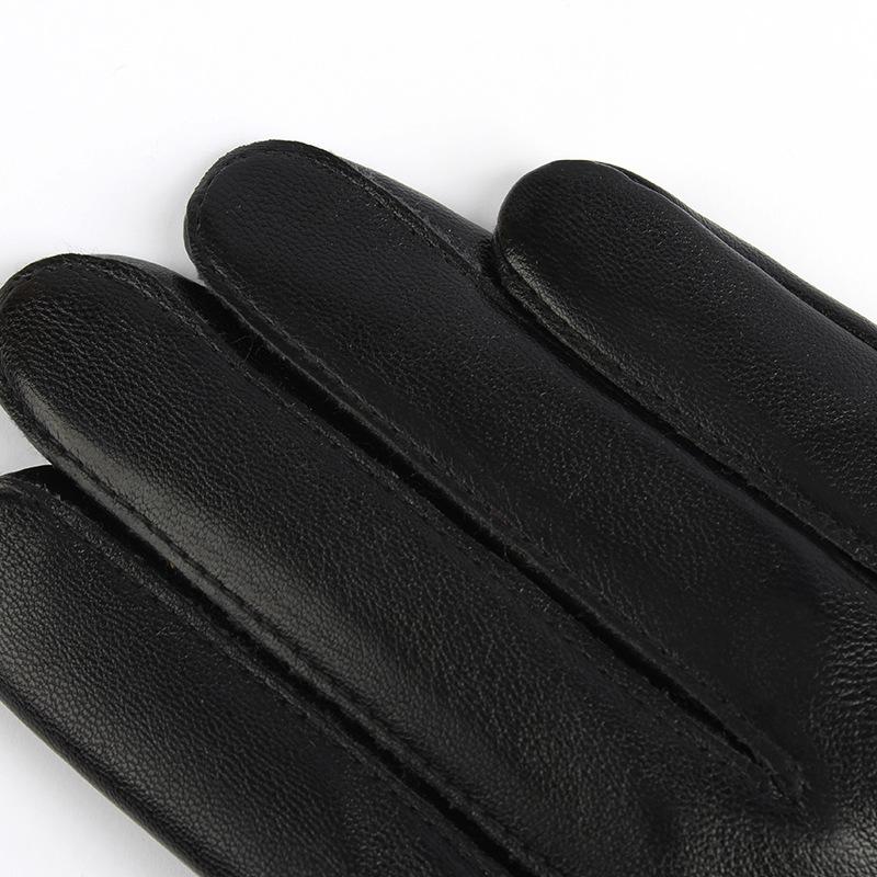 

Мужские термоперчатки из искусственной кожи с тремя ребрами, осенне-зимние уличные велосипедные перчатки с флисовой подкладкой, утолщенный сенсорный экран